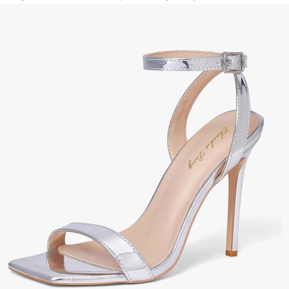 Elegant Silver High Heel Sandals
